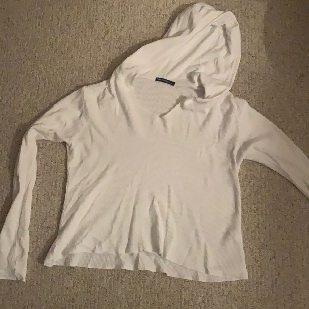 White Brandy Melville light weight Waffle hoodie